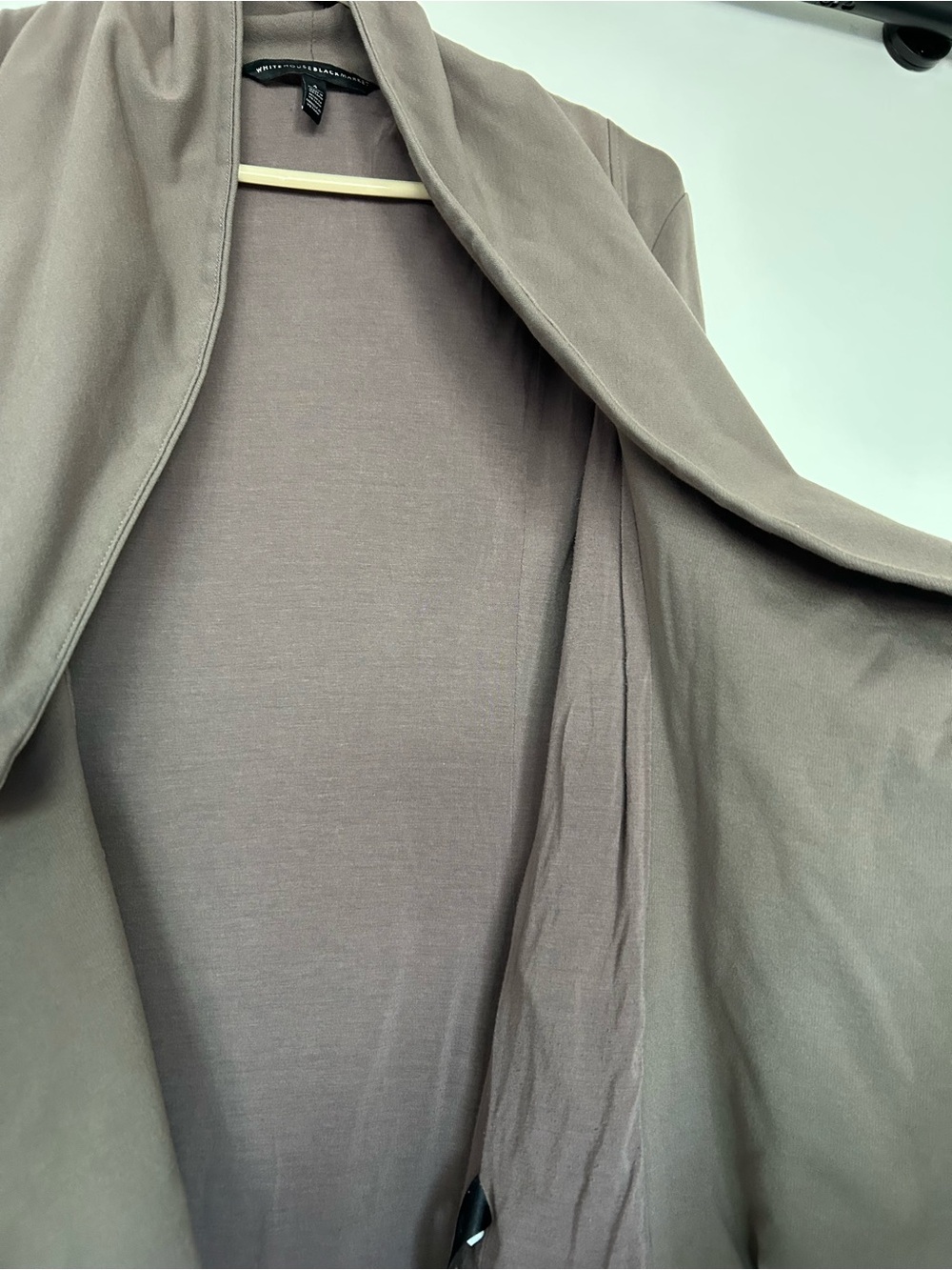 White House Black Market asymmetrical cowl-neck jacket sz 4 - Picture 7 of 15